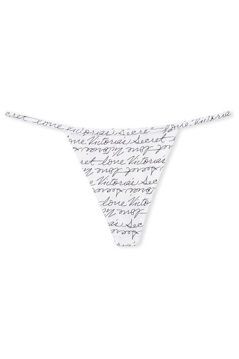 White Victoria's Secret Stretch Cotton Cotton G String Knickers | 9647QBNEG