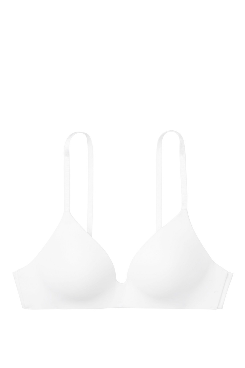 White Victoria's Secret The T-Shirt Smooth Lightly Lined Non Wired T-Shirt Bra | 7685YNAWV