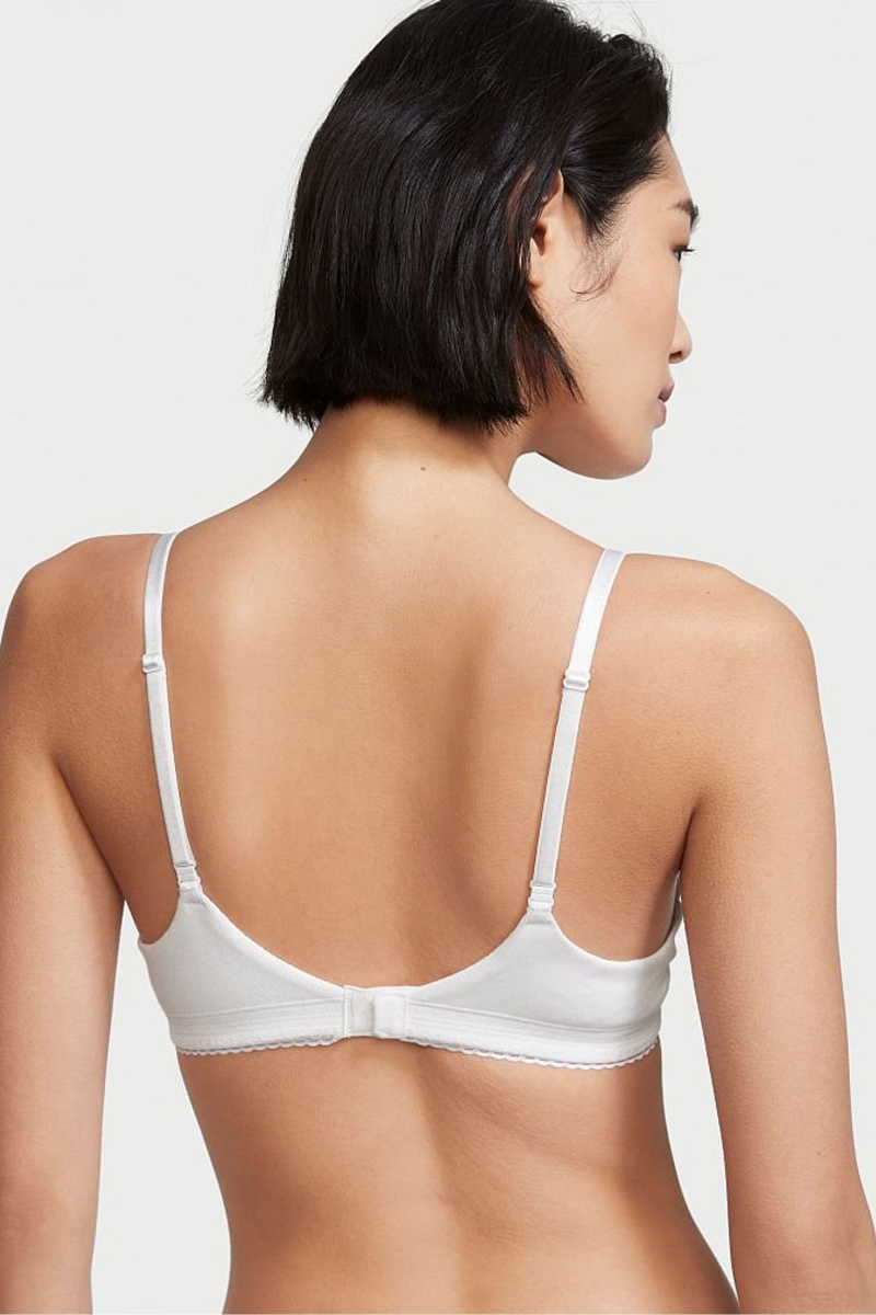 White Victoria's Secret The T-Shirt Smooth Lightly Lined T-Shirt Bra | 7109XJBRY