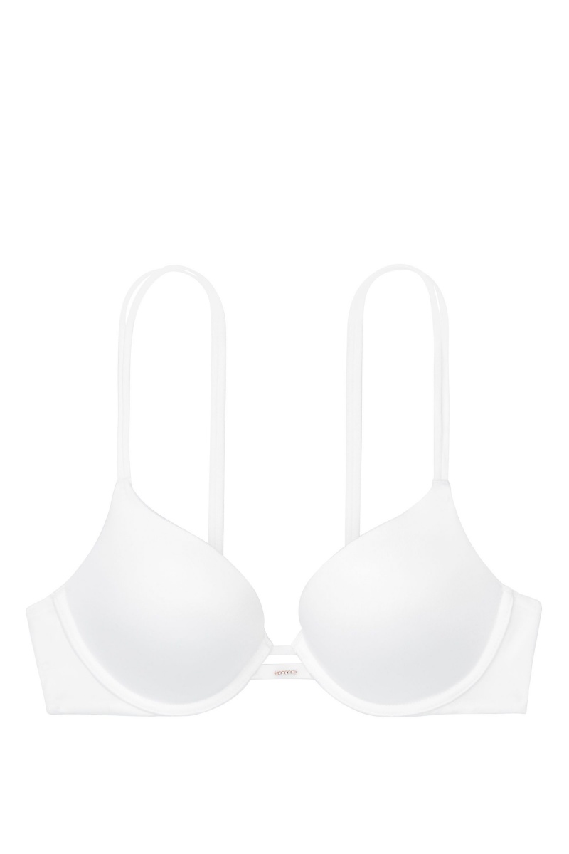 White Victoria's Secret Very Sexy Smooth Plunge Push Up Bra | 6051GZLTH